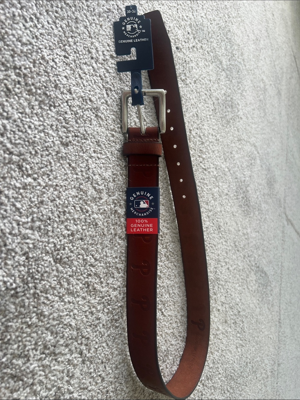 Genuine Leather Brown Belt with Silver Buckle
